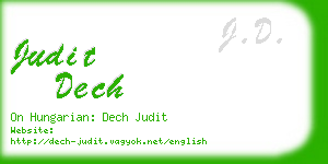 judit dech business card